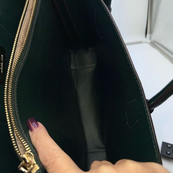 Michael Kors Mercer Large Saffiano Leather Tote Bag in Deep Green - Picture 9 of 16